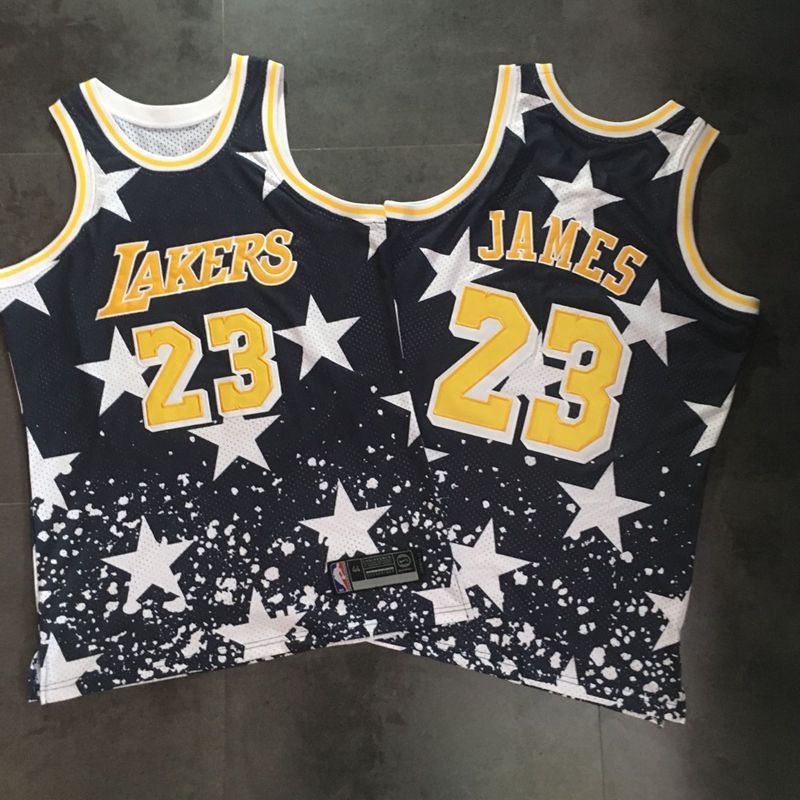 Men Los Angeles Lakers #23 James Black Independent day embroidery series NBA Jerseys->los angeles lakers->NBA Jersey